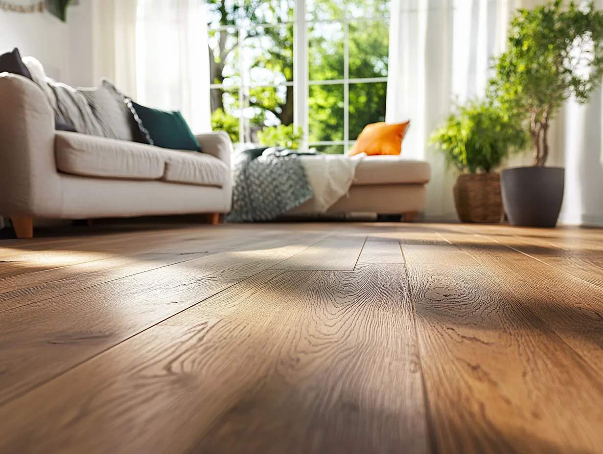 Beautiful hardwood flooring installed in a living room by the best professional flooring installer in shelby.