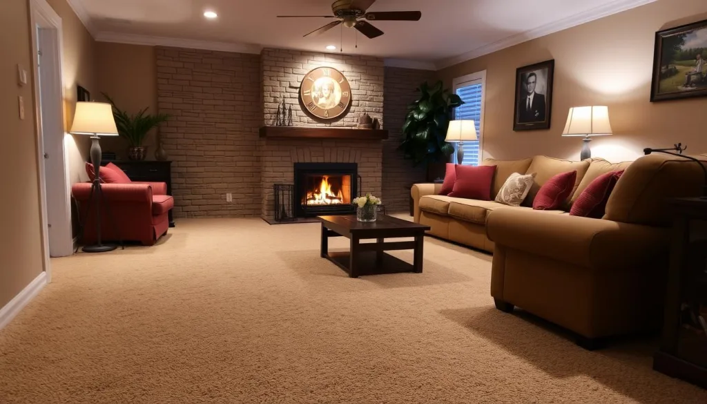 cozy atmosphere carpet flooring